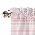 thumbnail image 5 of Pink Stripe Kitchen Valances for Windows 42x12 Inch Kitchen Curtains Valances Rod Pocket Abstract Art Modern Vertical Striped Bathroom Window Valances for Window Treatment Decor, 5 of 6