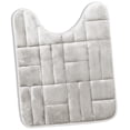 thumbnail image 1 of Clara Clark Bathroom Rugs, Velvet Memory Foam Bath Mat, Ultra Soft Non Slip and Absorbent - Tiled - Contour - Silver, 1 of 6