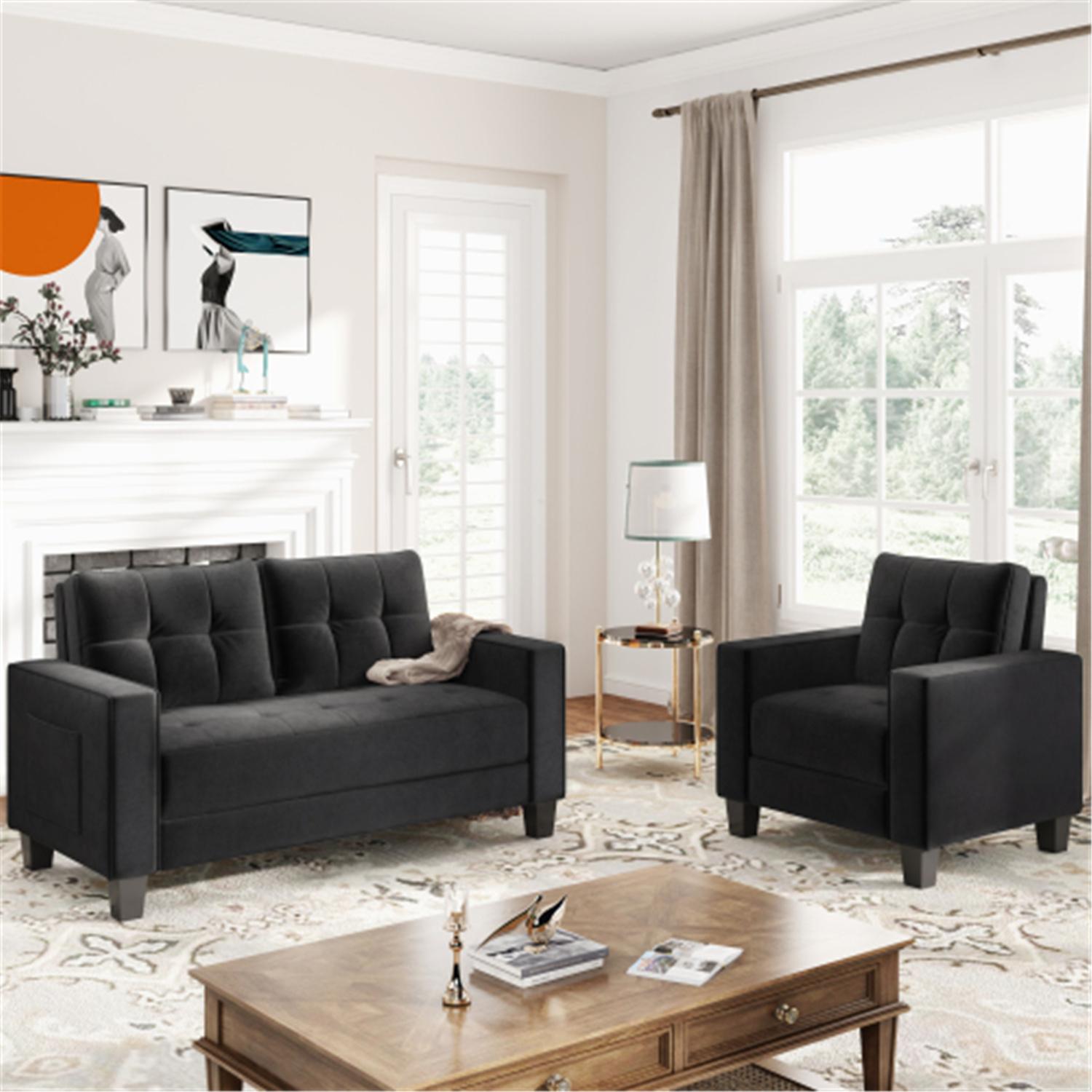 Sofa Sets with Armchair and Loveseat Sofa, Upholsterd Sofa Sets