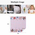 thumbnail image 5 of 4th of July Cloth Napkins, Independence Day Star American Pink Plaid Washable and Reusable Dinner Napkins Set of 6, Table Napkin for Kitchen Party Birthday Wedding Hotel Housewarming 20"x20", 5 of 9