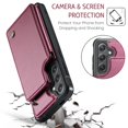 thumbnail image 3 of SaniMore for Samsung Galaxy S23 Wallet Case, RFID Blocking PU Leather Kickstand Credit Slots Flip Folio Protective Case, Double Magnetic Clasp Durable Shockproof Cover for Samsung S23, Winered, 3 of 9