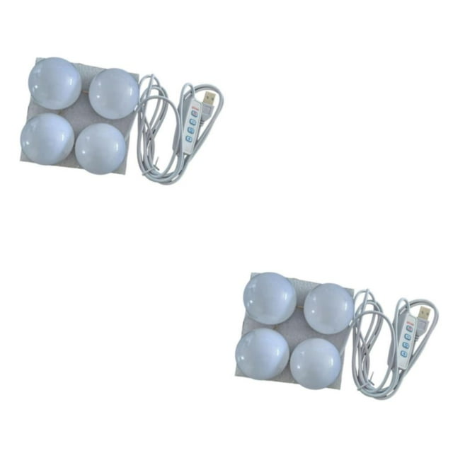 Destyer Vanity Style LED Mirror Lights Bulbs Lamp Cosmetic Kit 4 Bulbs 2Set