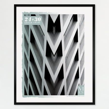 MCS Foundation 16x24 Poster Frame Traditional Brass, Vertical & Horizontal Wall Hanging Large Picture Frame for Photos, Posters & Art Prints (1-Pack)