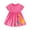 Pink 02, variant on Girls' Cotton Dress Toddlers Kids Short Sleeve Jersey Dress with Prints Cute Casual Tshirts Sundress (7 Years, Pink 03)