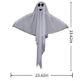 thumbnail image 3 of SLYNSHome Light Up Hanging Ghost Ornament, White Gauze Glowing Ghost Decor, Spooky Hanging Prop For Front Door Yard Porch Indoor Outdoor Halloween Holiday Party Decoration, 3 of 7