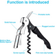 thumbnail image 3 of Abridor de vino con cuchillo Seahorse - 50 g - Negro (enchapado) Adepaton CPB-DE-WX800-1, 3 of 5