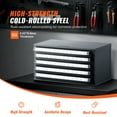thumbnail image 3 of VEVOR Drill Bit Dispenser Cabinet, Five-Drawer Drill Bit Organizer Cabinet for #1 to #60 Steel Drill Dispenser Organizer Cabinet with Labels, Stackable Drill Dispenser for Drill Bit Storage, 3 of 9