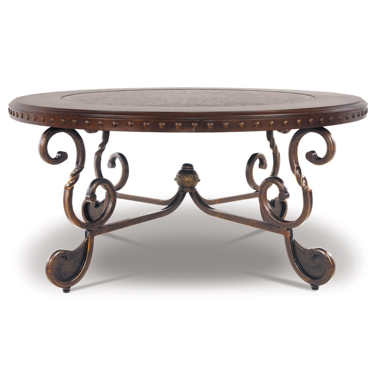 Signature Design by Ashley Rafferty Ornate Round Coffee Tabe with Signature Design by Ashley Rafferty Ornate Round Coffee Tabe with