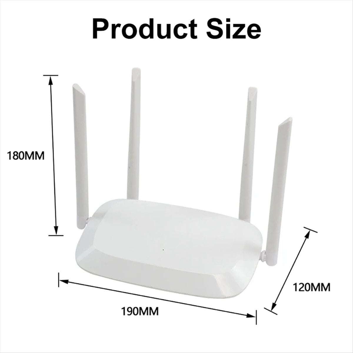 AC1200 Wi-Fi Router Gigabit Ethernet Router Dual Band 2.4GHz 5GHz Wireless Network WiFi Repeater 4x5dBi Antennas US-Plug