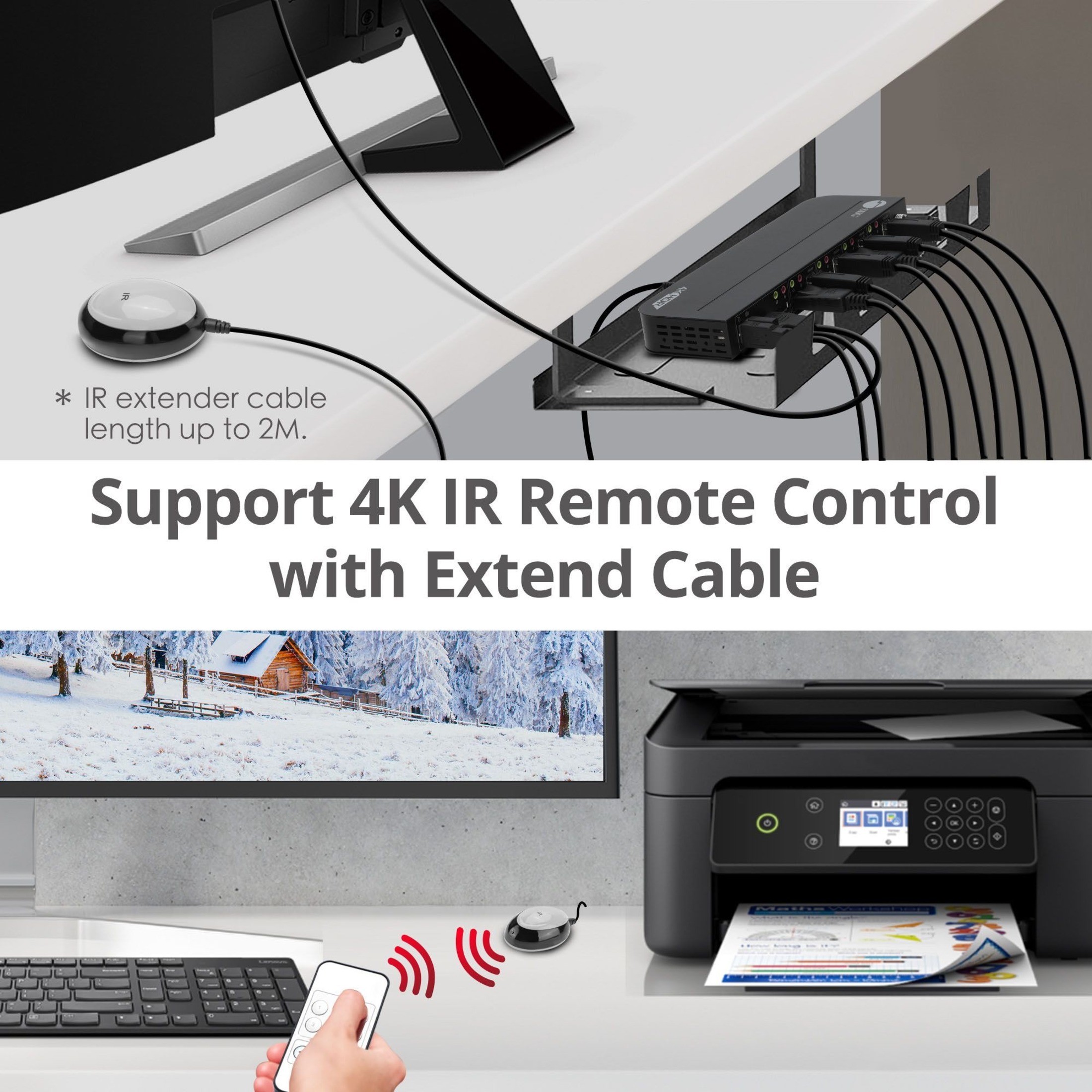 SIIG 4x1 DisplayPort 4K KVM USB 3.0 Switch with Remote Control - Allows you to control 4 DisplayPort 1.4 computers using one keyboard and mouse, DP 1.4/8K@30, HDMI 4K@60, USB 3.0 ports, 3.5mm Phone...