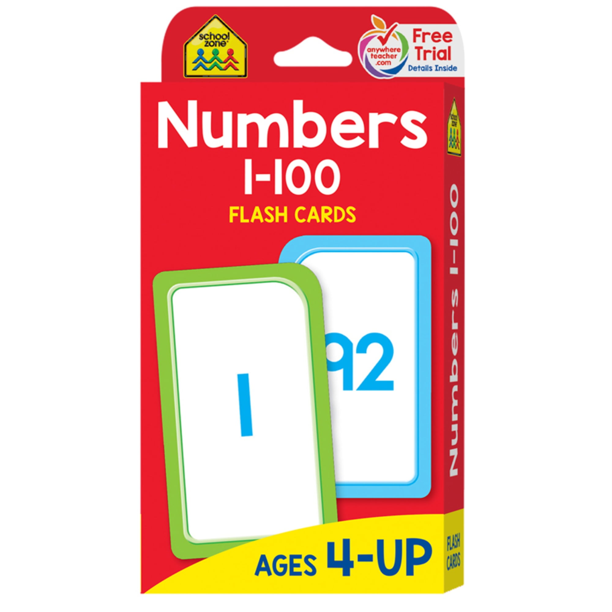 School Zone Numbers 1-100 Flash Cards 