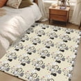 thumbnail image 4 of 3'x5' Rug for Living Room Bedroom, Easter Rabbit Washable Area Rugs Non-Slip Carpet Mats, Cartoon Cute Bunny Sketch on Yellow Indoor Low Pile Area Rug Runner for Kitchen, Mudroom, 4 of 8