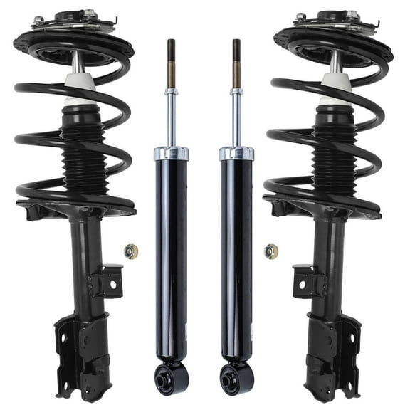 Detroit Axle - Struts Shocks for 2003-2008 Infiniti FX35 FX45, 2 Front Struts with Coil Spring 2 Rear Shock Absorbers 2004 2005 2006 2007 Replacement Suspension Kit