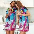 thumbnail image 4 of Gukieu Tropical Flamingo Summer Print Women's Nightgown, A-line Round Neck Short-sleeved Nightgown Pajamas Home Wear Suitable for Home and Outing, 4 of 6