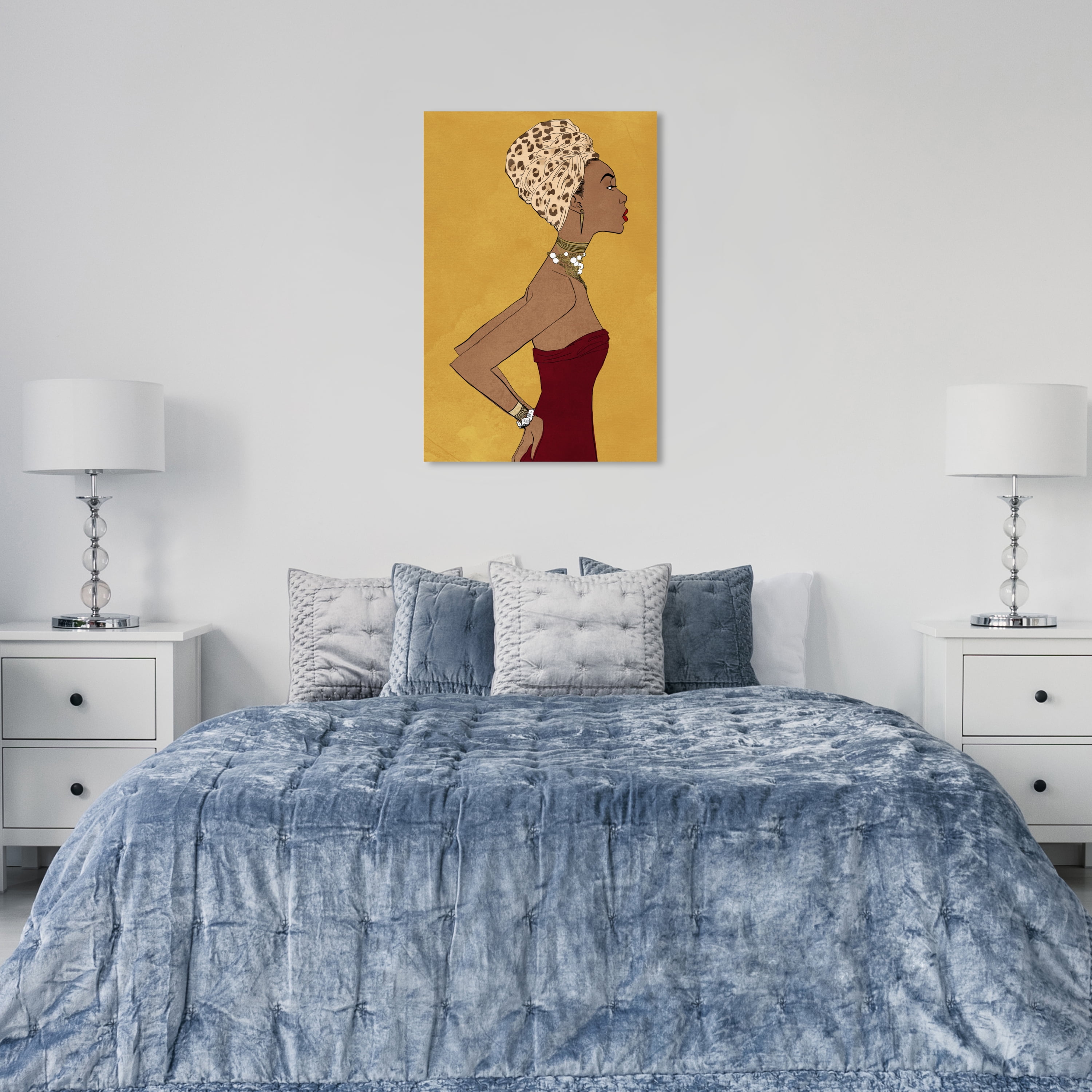 Wynwood Studio Canvas Prowess Queen Fashion and Glam Portraits Wall Art Canvas Print Yellow Mustard 24x36
