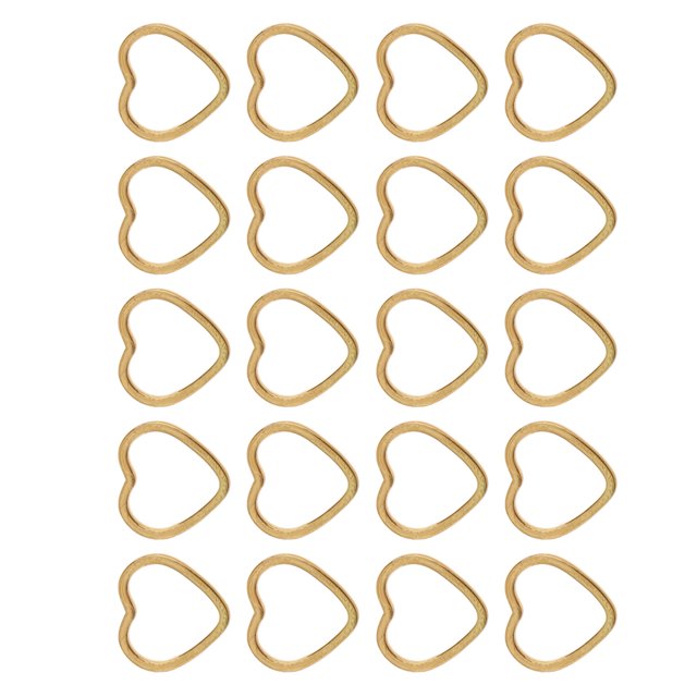 20 Piezas de aleación de Corazón Forma Resultados Encantos para la Joyería Haciendo Artesanía de oro Sunnimix