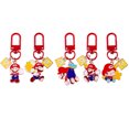 thumbnail image 4 of 12-Pack Mario Video Game Character Enamel Metal Keychains - Collectible Figurine Key Rings with Question Block & Power-Up Charms​​, 4 of 6