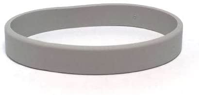 Silver Cool Grey Wristband Giant 8 Silicone Wristbands Pack of 10