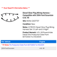 thumbnail image 2 of Diesel Glow Plug Wiring Harness - Compatible with 2004 Ford Excursion 6.0L V8, 2 of 2