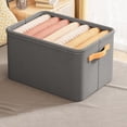 thumbnail image 4 of Closet Organizers and Storage Bins, Fabric Baskets for Storage, 15X10X8 In, Storage Bins for Closet, Clothing Sorting, Bedroom Spaces, Charcoal Gray, 1 Pc, 4 of 7