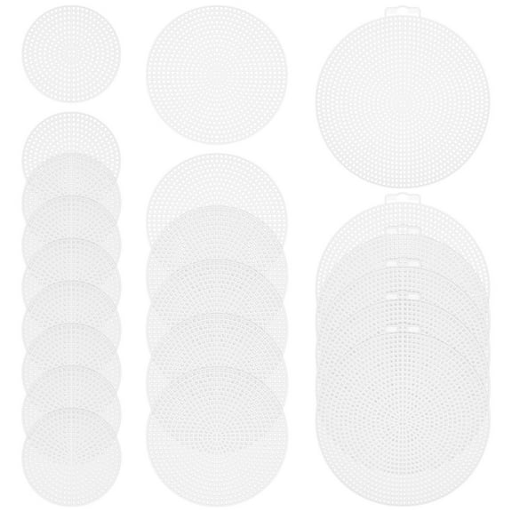 BESTOYARD 30Pcs Wear-Resistant Transparent Plastic Canvas Portable Mesh for Stitchwork