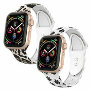 WASPO Compatible for Apple Watch Band 38mm 40mm 42mm 44mm, iWatch Sport Soft Silicone Band with Fadeless Printed Replacement Wristband for Apple Watch Series 5 4 3 2 1 Women Men