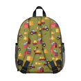 thumbnail image 3 of Tractor and Barns Green Pattern Backpack for School, Cute School Bag with Adjustable Shoulder Straps and Padded Back, 13.8"x11.4"x6", 3 of 5