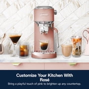 De’Longhi Dedica Duo Espresso Machine, Compact Size with Built in Frother for Latte Art, Brew Espresso, Cold Brew, Lattes & More, Rose