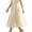 Beige, variant on Womens Casual Mesh Midi Skirt Pleated A Line Long Skirt with Elastic High Waist Layered Tulle Flared Hem for Daily Wear