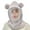 Beige, variant on Women's Balaclava, Cute Cat Ear Neck Warmer with Detachable Transparent Face Shield, Winter Fleece Lined Face Mask for Cold Weather Daily Outfit and Outdoor Activities