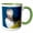 Green/White, variant on 3drose, Atlantic Puffin, Latrabjerg Peninsula, Iceland - Eu14 Rbe0025 - Ralph H. Bendjebar, 11oz Two-tone Red Mug