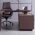 thumbnail image 3 of Executive European Office Desk Luxury Floor Standing Organizers Computer Desks L Shaped Monitor Mesa Escritorio Modern Furniture My Lux Decor Round, 3 of 6