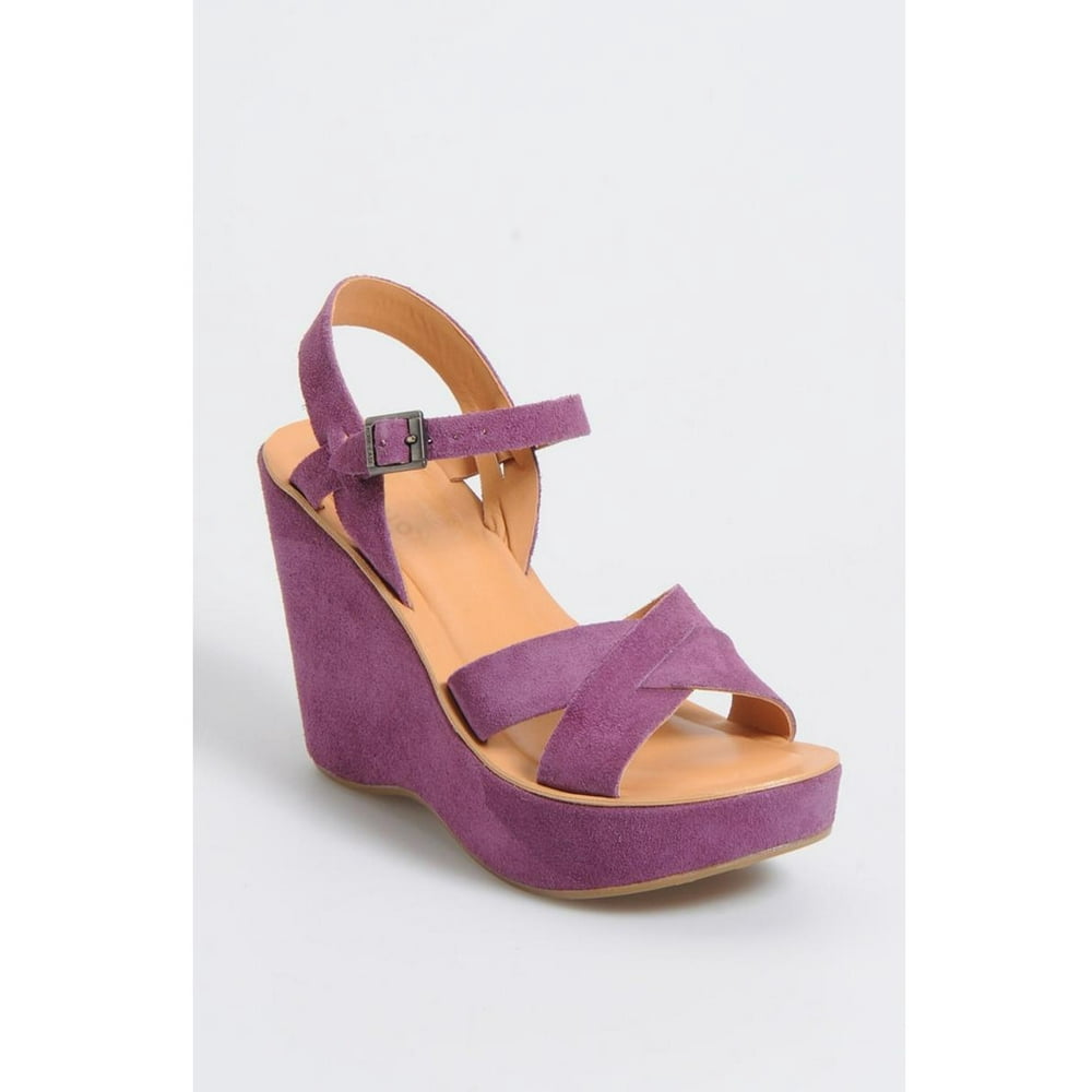 KorkEase KorkEase Women's Ava Lilac Purple Suede Wedge Sandal