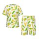 thumbnail image 1 of Fotbe Cartoon Corn Pijama Estampada de 2 Piezas para Niños – Ropa de Dormir de Manga Corta Cómoda para Niños y Niñas, Camiseta y Shorts de Algodón-Small, 1 of 6