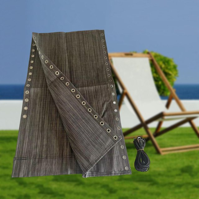 Tela de repuesto para silla universal con cuerdas, funda para silla elástica, tela de repuesto para silla reclinable para piscina, césped, silla gris negro shamjiam tela reclinable