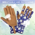 thumbnail image 5 of HOMEIORA Leather Gardening Gloves for Women - Working Gloves for Weeding, Digging, Planting, Raking and Pruning, M, 1 Pair, 5 of 7