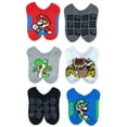 thumbnail image 2 of Super Mario, Boys 6+2 Bonus No-Show Socks, 8-Pack, Sizes S-L, 2 of 7