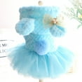 thumbnail image 3 of Pet Dress for Winter Solid Color Two-Leg Tulle Princess Dress - Keep Your Pet Warm and Stylish, 3 of 8