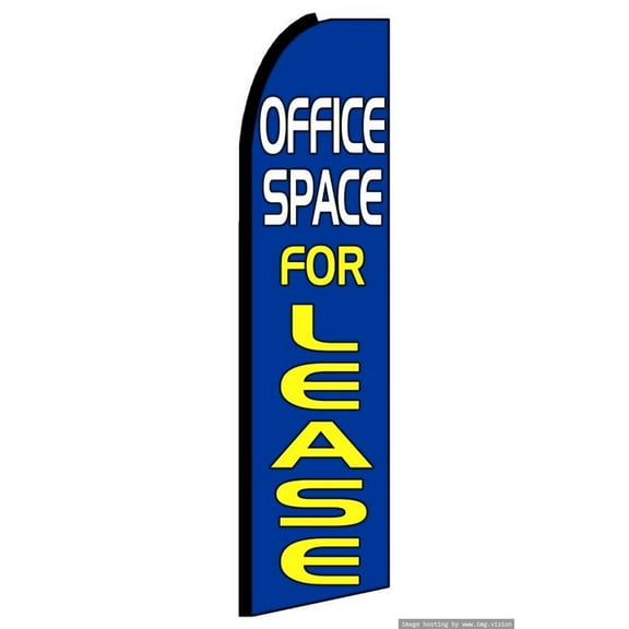OnPoint Wares |Office Space For Lease Swooper Flag (Hardware Not Included) |Advertisement /Business Flags | Feather Flag |(11.5ft * 3ft)