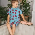 thumbnail image 4 of Balery Strawberries Conjunto de Pijama Infantil de Manga Corta con Estampado – Ropa de Dormir de Algodón Suave-X-Large, 4 of 6