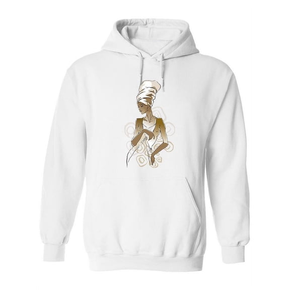 Cool Woman Posing Sketch Hoodie Women -Image by Shutterstock, Female 3X-Large