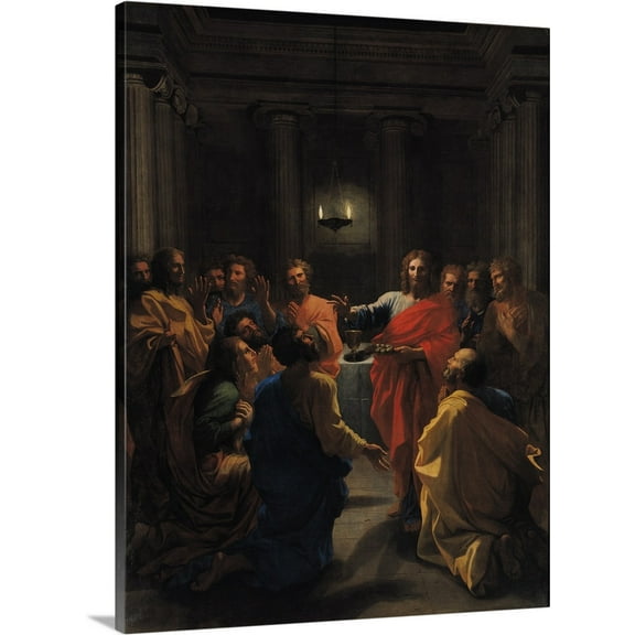 Great BIG Canvas | Nicolas (1594-1665) Poussin Premium Thick-Wrap Canvas entitled Christ Instituting the Eucharist, or The Last Supper,