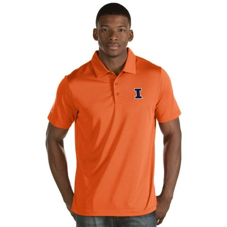 - Illinois Fighting Illini Antigua Quest Stripe Jersey Polo - Orange