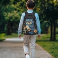 thumbnail image 3 of HUIACONG Cute Owl Print School Backpack for Boys Girls Ages 6-18 Large Capacity Water Resistant Bookbag for Elementary Middle High School Students Daily Use Travel Back to School Gift, 3 of 7