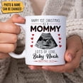 thumbnail image 2 of Personalized Christmas Gift For New Mom Pregnancy Announcement - Happy 1st Christmas As A Mommy Custom Ultrasound Photo & Name 11oz White Ceramic Coffee Tea Mug - Thank You Gifts For Mama, 2 of 6