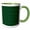 Green/White, variant on 3drose, Moroccan Tile Pattern Jade Green on Black, 15oz Two-tone Green Mug
