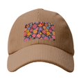 thumbnail image 4 of Baseball Cap Bent Eaves Design 6 Piece Cap Body Breathable Not Hot Plastic Cap Drag For Daily Travel Vacation Retro Groovy Flowers Pattern (7) Khaki, 4 of 8