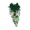 thumbnail image 5 of FVDPWYE Snowy Christmas Wreath Decorative Hanging Ornament for Party Home Xmas Decor Green, 5 of 9