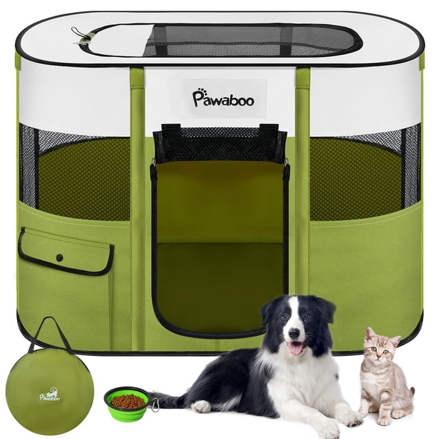 Parque para perros Pawaboo portátil e impermeable 81x61x56 cm M