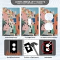 thumbnail image 3 of Yayeee Blank Wall Plate Cover 1-Gang 4.5"x2.7" Home Unused Decorative Outlet, Art City, 3 of 7